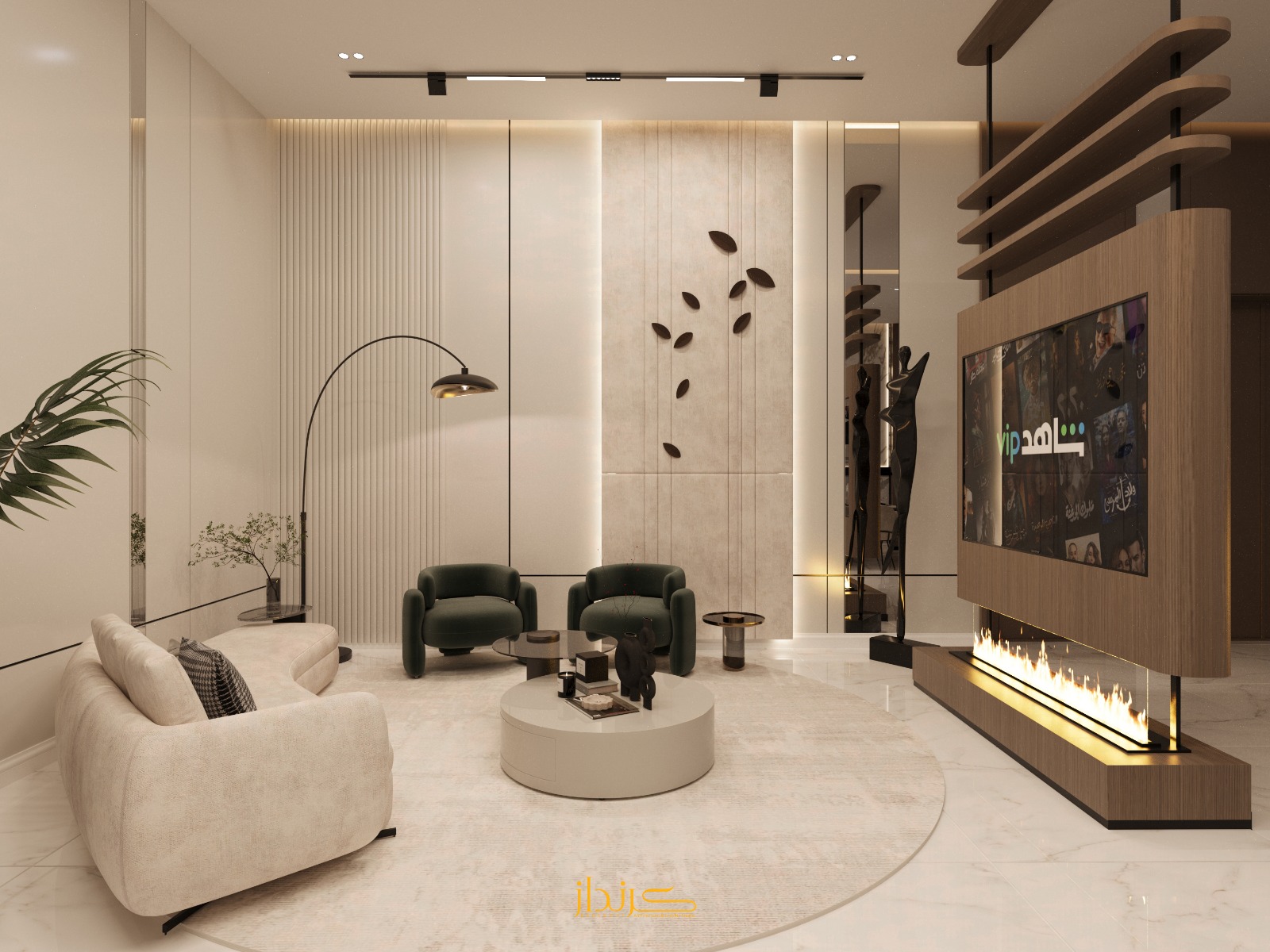 أحد أعمال التصميم الداخلي من كرنداز